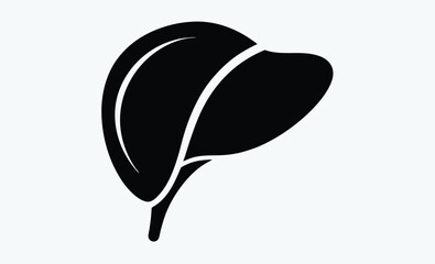 Liver silhouette, Liver silhouette icon, human organ vector, liver vector silhouette