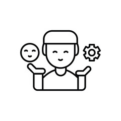 Stress Management vector icons stock illustration