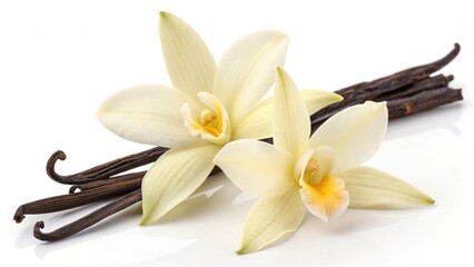 Vanilla Beans and Flowers