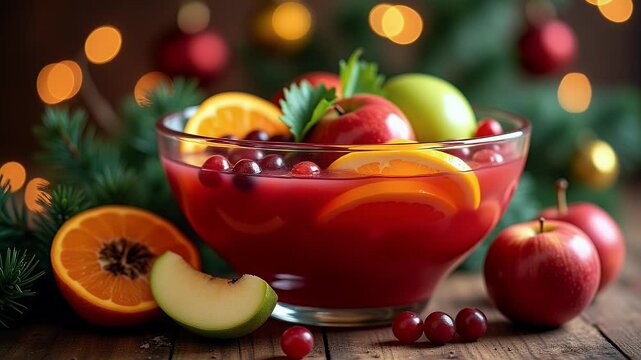 Traditional Festive Beverage Made with Seasonal Fruits