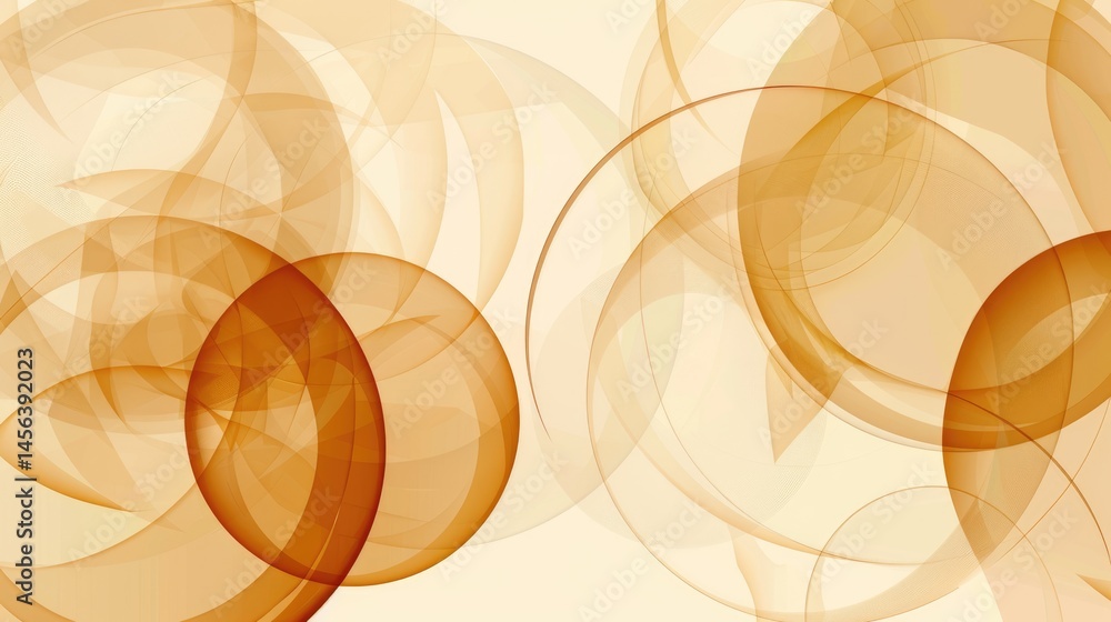 Poster abstract golden rings on a swirling background. 3d design with circular shapes and fluid texture. di