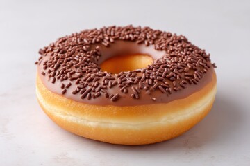 Chocolate Frosted Donut with Sprinkles