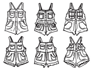 Summer Romper line art icon illustration for fashion lovers