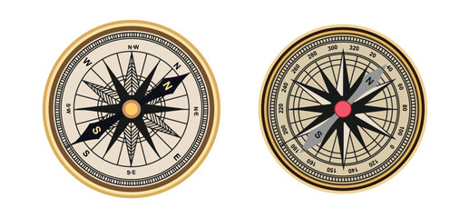 Set Various vintage marine compasses 