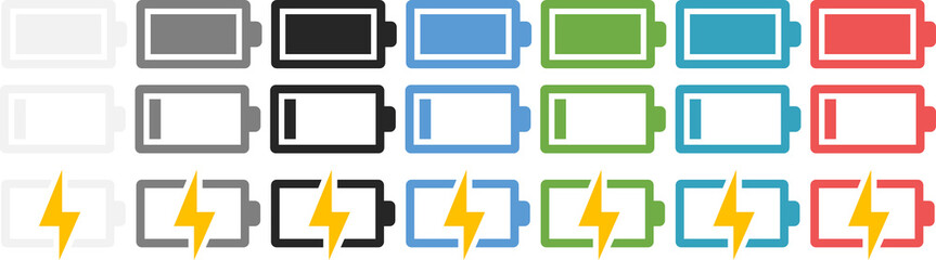 Fototapeta premium 乾電池のグラフィック素材イラスト