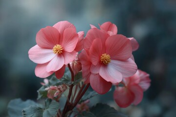 Fototapeta premium Pink Begonia Blossom