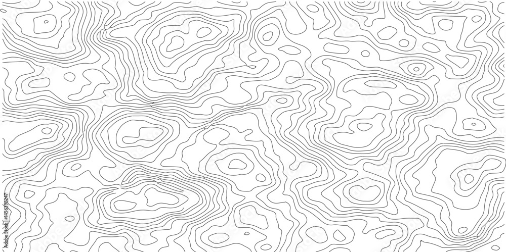 Poster abstract topographic map background geographic line with elevation, geographic mountain relief abstr