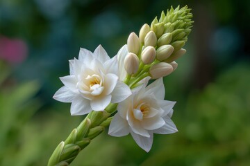 Obraz premium Tuberose Flower with Buds