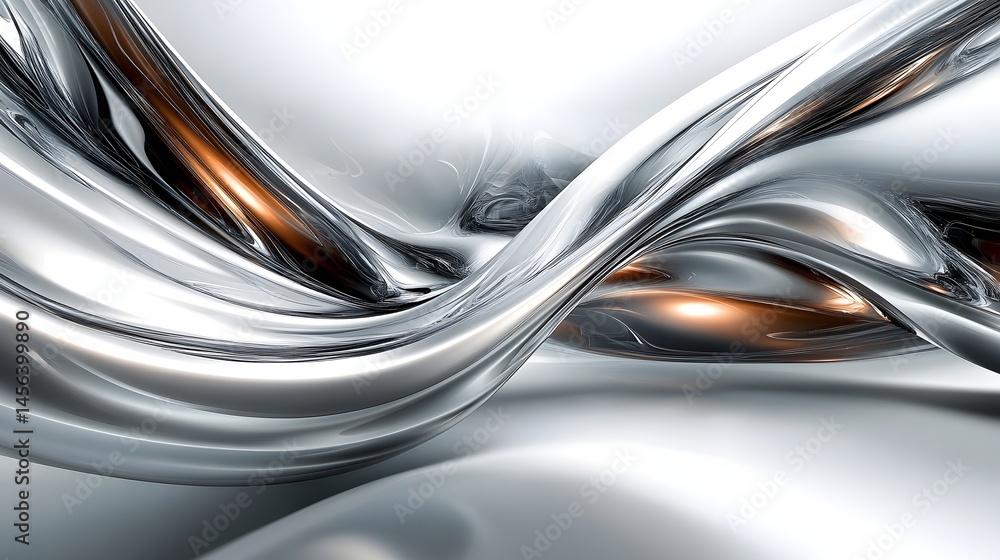 Poster stunning silver and copper abstract background with dynamic patterns and rich textures for modern ar