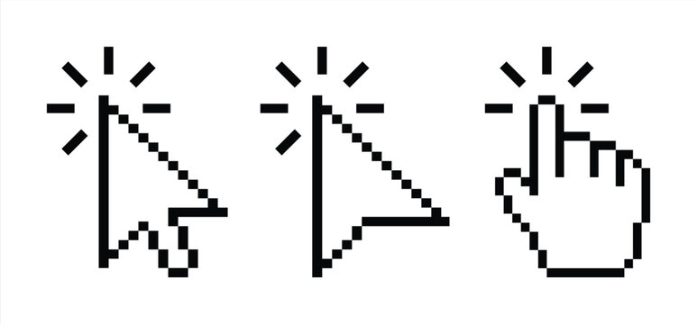 cursor icon, mouse pointer click icon vector illustration