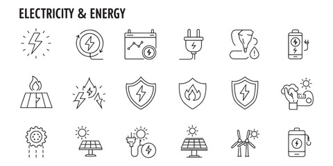 Fototapeta premium Renewable energy technologies illustrations for a modern eco lifestyle 