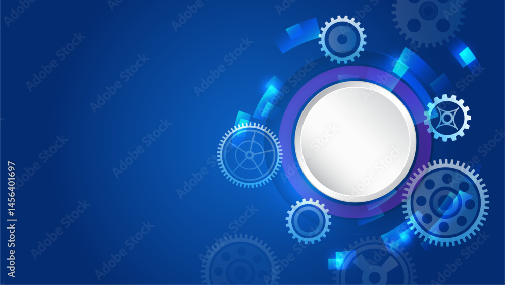 Aufkleber this futuristic design symbolizes automation, innovation, engineering and industrial technology. abs