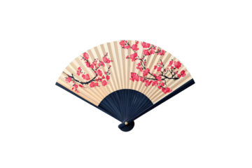 Elegant Handheld Folding Fan with Delicate Cherry Blossom Design Perfect for Summer Heat or Asian Themed Decor