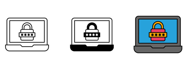 computer lock   SVG Icon