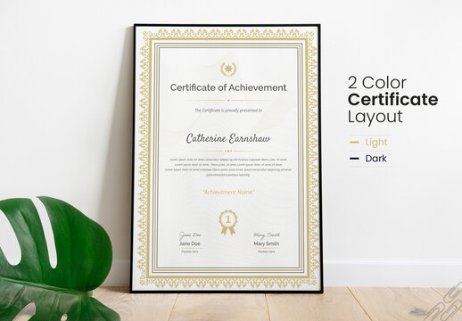 Certificate Template Layout