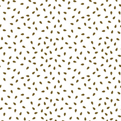 Seamless seed pattern on white background in flat style