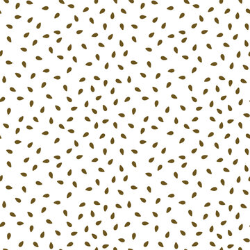 Seamless seed pattern on white background in flat style