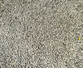 White pebbles as decorative material on landscape garden or park, pebble stones are good choice for modern contemporary garden floor.