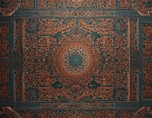 Obraz premium Intricate Moroccan geometric pattern, flat design, illustration, trendy