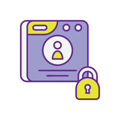 Online Privacy Supplier vector icons stock illustration