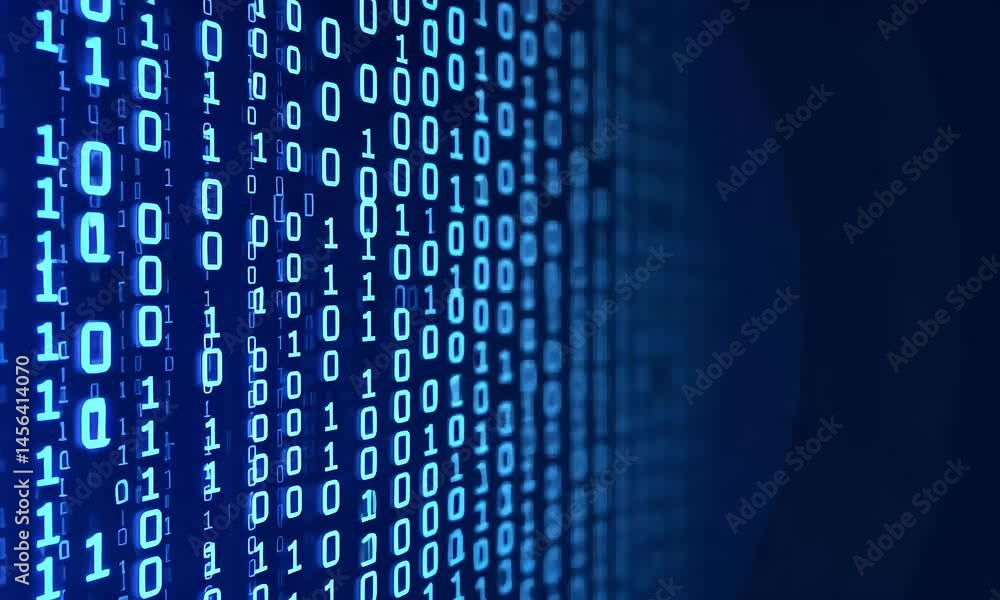 Poster abstract digital data stream background