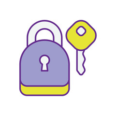 Lock & Key Supplier vector icons stock illustration