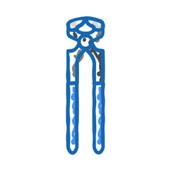 nail puller pliers icon doodle illustration