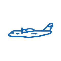 maritime patrol airplane aircraft icon doodle illustration