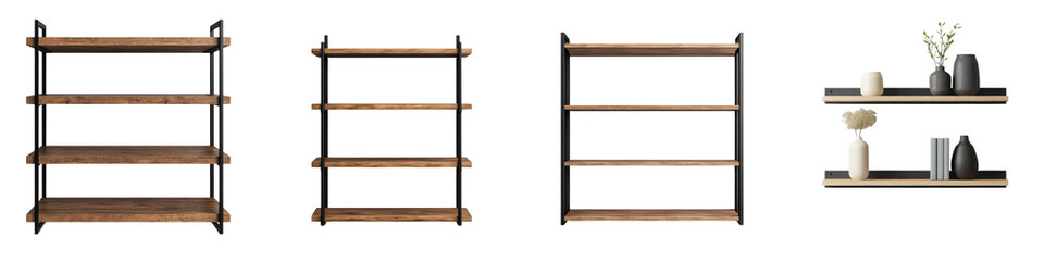 Stylish wooden shelves for home decor and storage
