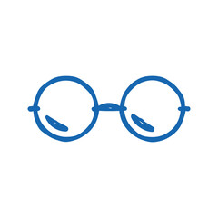 Fototapeta premium round glasses optical icon doodle illustration