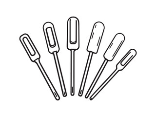 Tongue depressor line art icon minimalist medical symbol