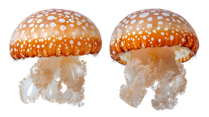 Beautiful Ocean Jellyfish Isolated on White Background for Design Projects