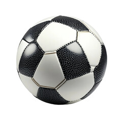 A classic black and white soccer ball, isolated, ready for the game