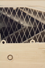 modern military war tank hatch body part in close up
