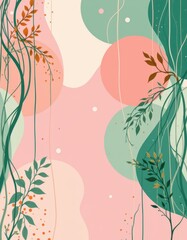 abstract organic green lines as wallpaper background illustration