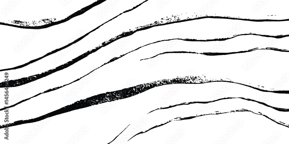 Poster black flowing wave lines on white transparent background. abstract wave line for banner, template, w