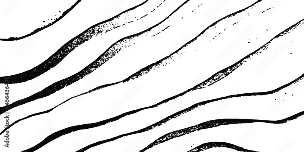 Poster black flowing wave lines on white transparent background. abstract wave line for banner, template, w