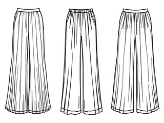 Tulle Pants line art icon illustration for fashion lovers