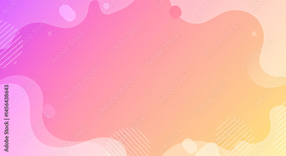 Poster gradient pastel abstract background with fluid shapes and lines
