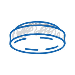 led lamp ceiling icon doodle illustration