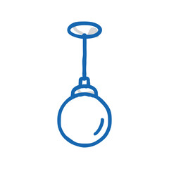 white lamp ceiling icon doodle illustration