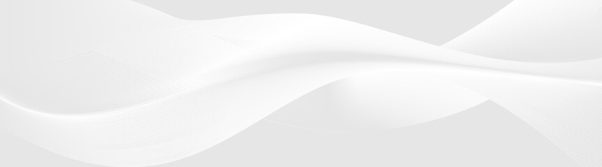 flow white gradient wave curve shape design soft gray background