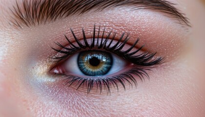 Obraz premium Captivating close-up of a beautiful eye studio setting photographic art detailed macro view beauty concept