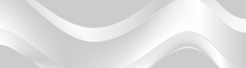 flow white gradient wave curve shape design soft gray background