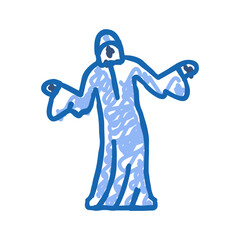 phantom ghost icon doodle illustration