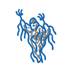 ghoul ghost icon doodle illustration
