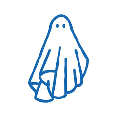 halloween ghost icon doodle illustration