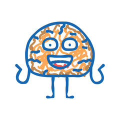 smoked meat character icon doodle illustration