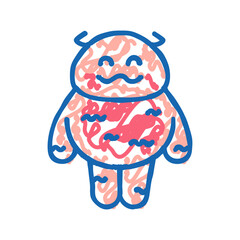 toy monster cute icon doodle illustration