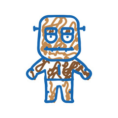 halloween monster funny icon doodle illustration